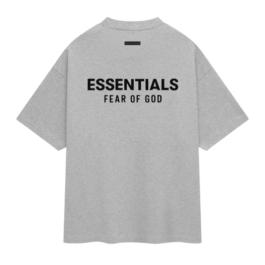 Fear of God Essentials Jersey Crewneck T-Shirt ( Light Heather Gray)