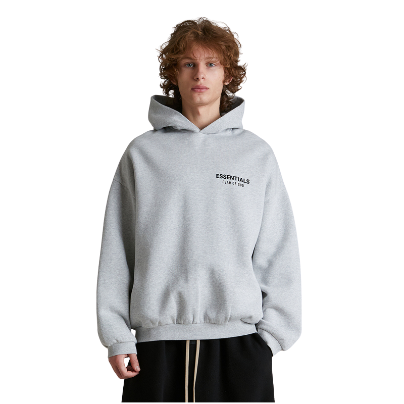 Fear of God Essentials Fleece Hoodie (Light Heather Gray)